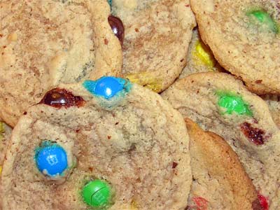 m m choclate chip cookies Sour Cream M&M Cookies