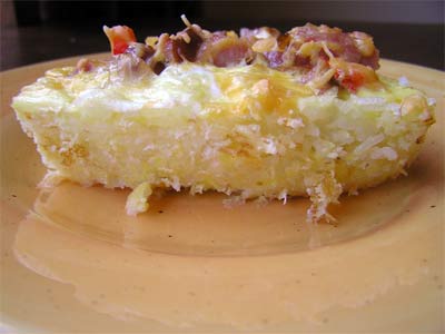 Cajun Quiche with Rice Crust